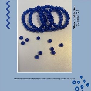 4 Piece Midnight blue cat eye bracelet set